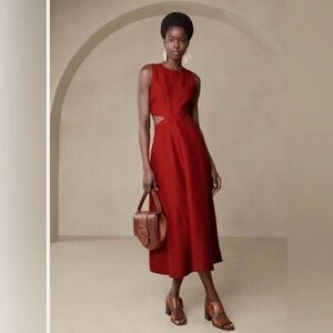 Banana Republic Red Backless Dress